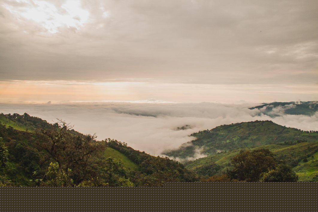 Beautiful Cloudy Mountain View