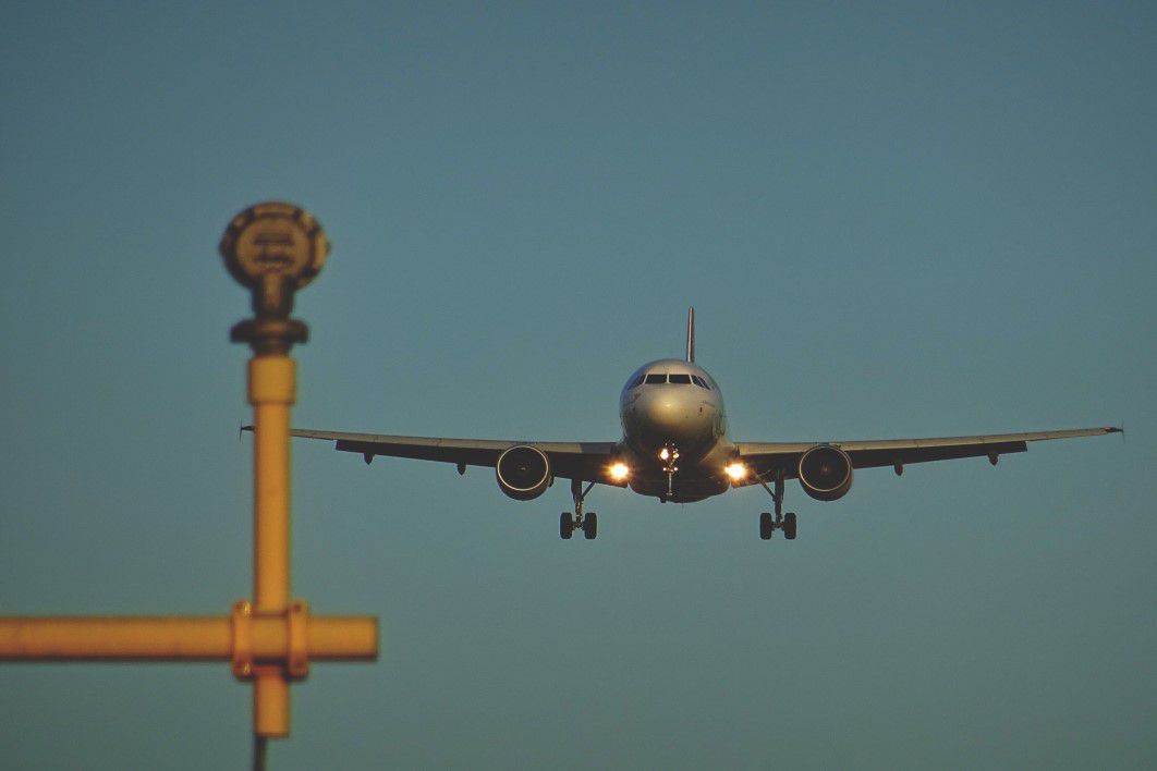 Airplane Landing Airport