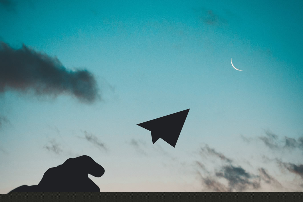 Man Throwing Paper Plane