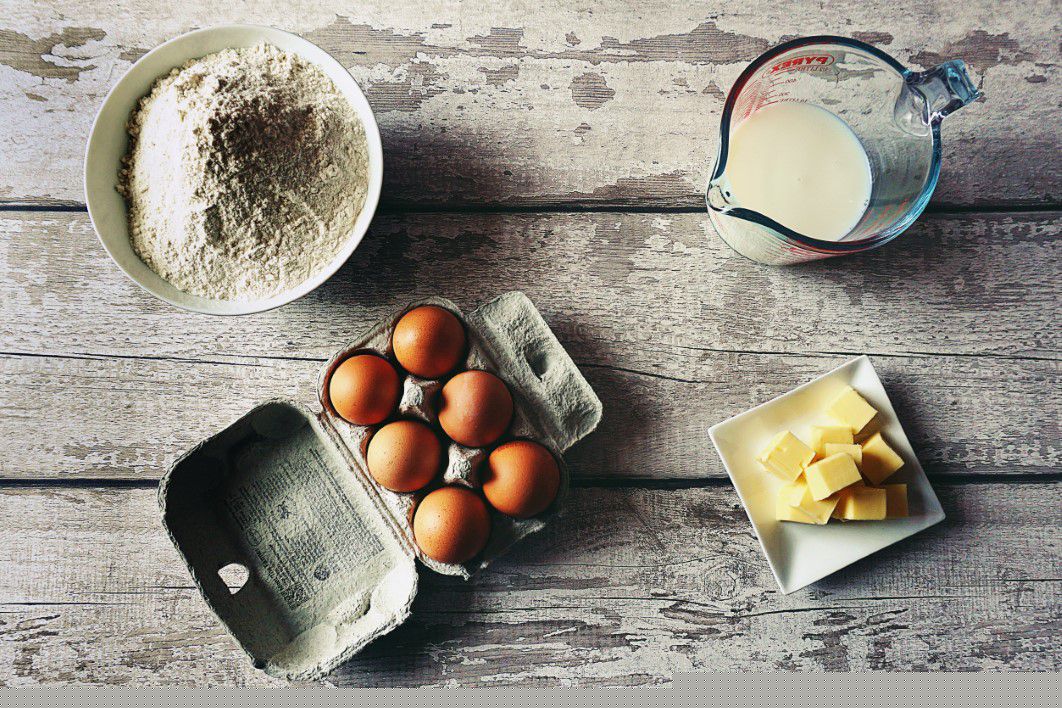 Eggs Milk Butter Flour