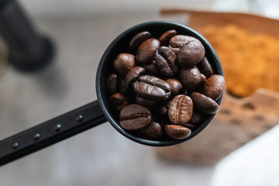 Coffee beans closeup